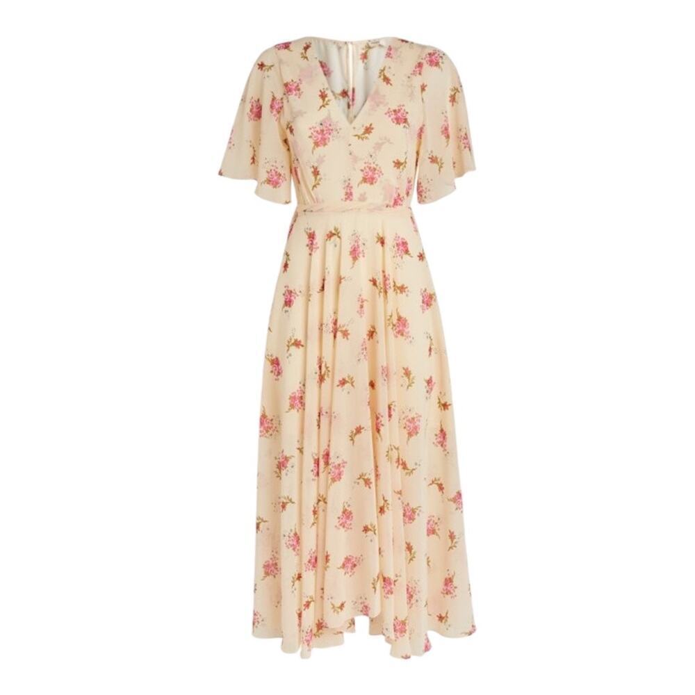 Maje Runge Floral Print Midi Dress Size 34, XS US, Maje 0
